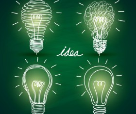 Lightbulb with ideas infographics vector template 13