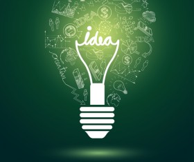 Lightbulb with ideas infographics vector template 15