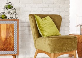 Living room interior small decorative plants Stock Photo 12