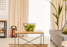 Living room interior small decorative plants Stock Photo 14