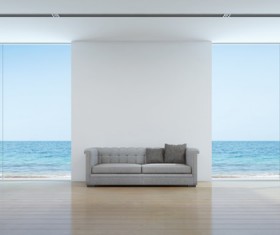 Living room interior small decorative plants Stock Photo 01