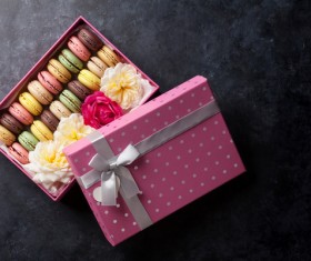 Macaroon in the box Stock Photo 01