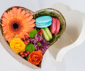 Macaroon in the box Stock Photo 02