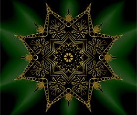 Mandala golden pattern decor vector 02