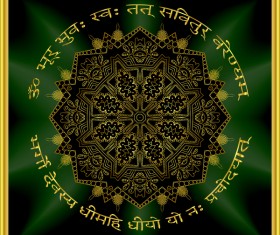 Mandala golden pattern decor vector 08