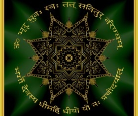 Mandala golden pattern decor vector 09