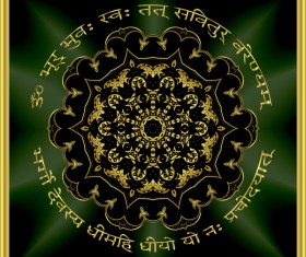 Mandala golden pattern decor vector 10