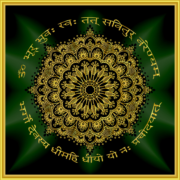 Mandala golden pattern decor vector 13