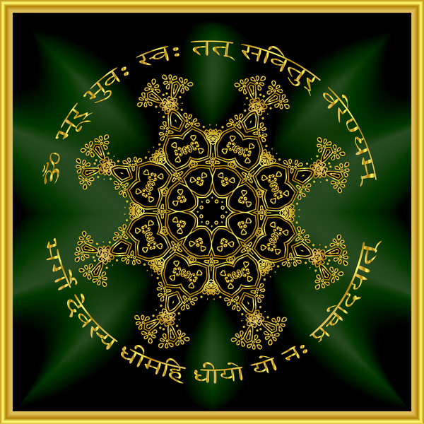 Mandala golden pattern decor vector 14