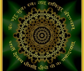 Mandala golden pattern decor vector 15