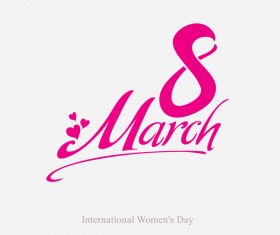 March 8 flat vector template