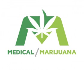 Medical and marijuana logo design vector
