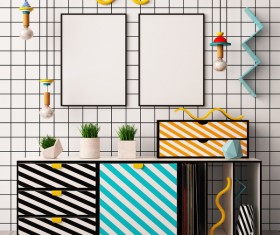 Memphis-style interior decoration Stock Photo 08