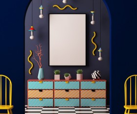 Memphis-style interior decoration Stock Photo 11