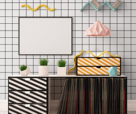 Memphis-style interior decoration Stock Photo 19