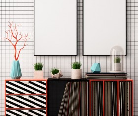 Memphis-style interior decoration Stock Photo 20