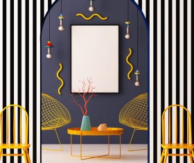 Memphis-style interior decoration Stock Photo 24