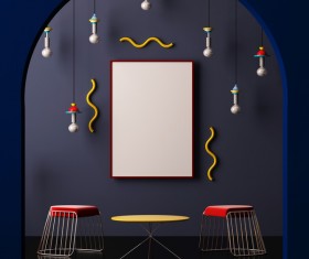 Memphis-style interior decoration Stock Photo 26