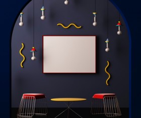 Memphis-style interior decoration Stock Photo 28