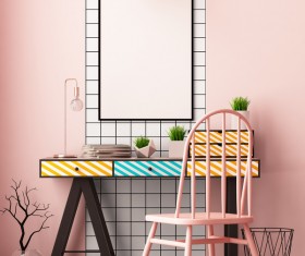 Memphis-style interior decoration Stock Photo 29