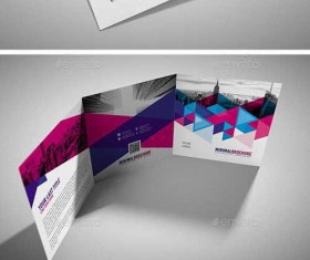 Minimal Square Tri-Fold Brochure PSD Template