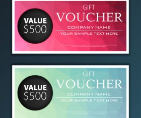 Modern gift voucher template vector 01
