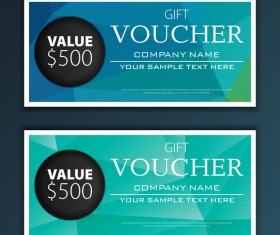 Modern gift voucher template vector 02