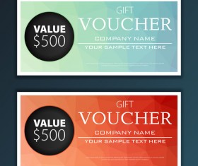 Modern gift voucher template vector 03