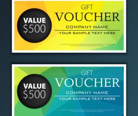 Modern gift voucher template vector 04