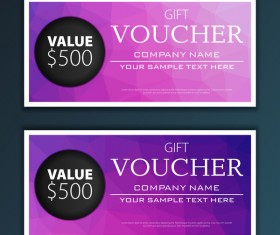 Modern gift voucher template vector 05