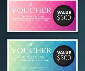 Modern gift voucher template vector 06