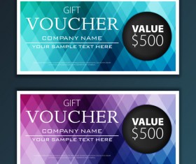 Modern gift voucher template vector 07