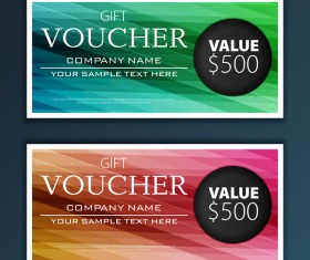 Modern gift voucher template vector 08