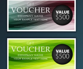 Modern gift voucher template vector 09