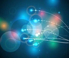 Modern tech with bokeh background vectors
