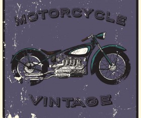 Motorcycle vintage poster vector background 01