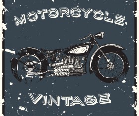Motorcycle vintage poster vector background 02