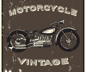 Motorcycle vintage poster vector background 03