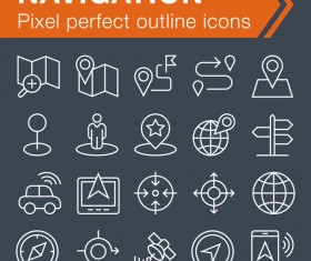 Navigation icons set