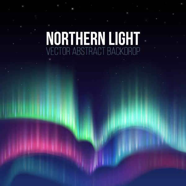 Northern light vector abstract backdrop vector 01