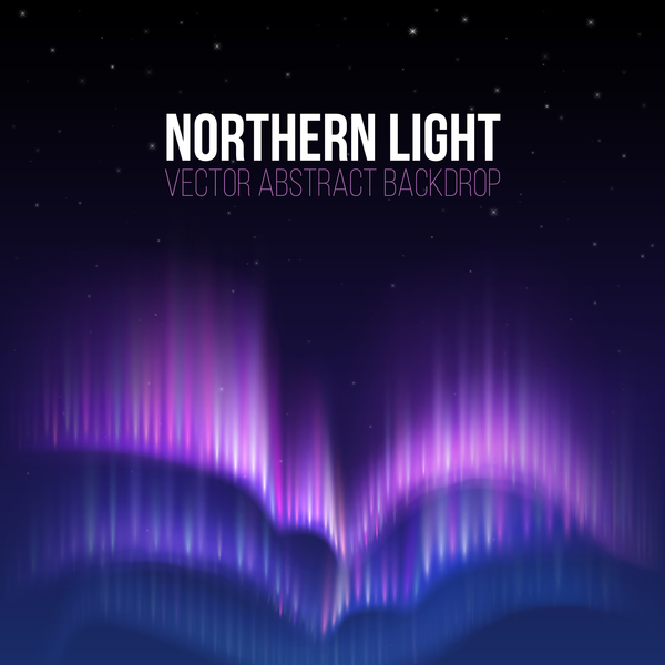 Northern light vector abstract backdrop vector 02