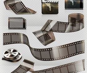 Old film strip with transparency vecor