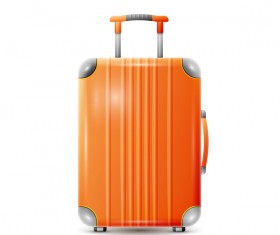 Orange Trolley case vector illustration