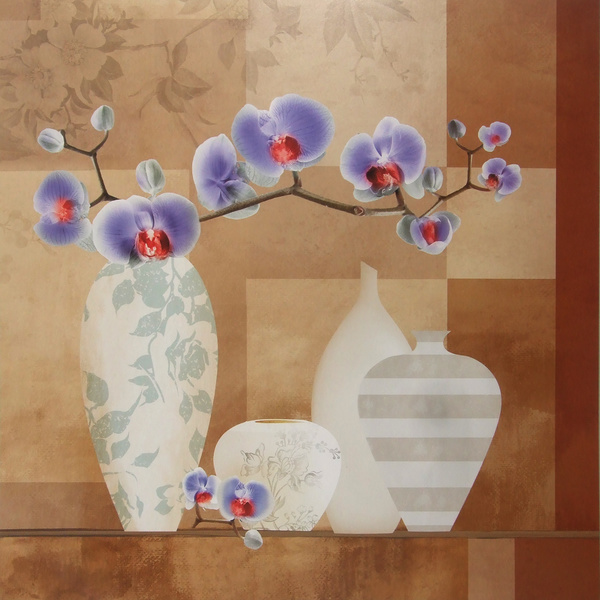 Orchid decorative painting Stock Photo