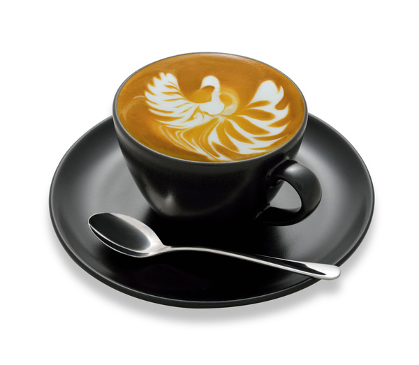 Ornamental art and taste of both latte coffee 02