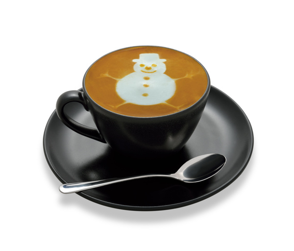 Ornamental art and taste of both latte coffee 06