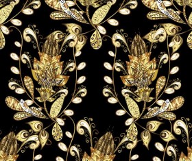 Ornaments golden luxury design vectors 06