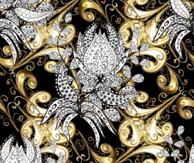 Ornaments golden luxury design vectors 09