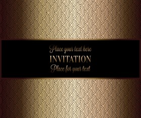 Ornate floral invitation card with luxury background vector 16