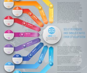 Paper tapes option infographic template vector 01